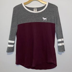 PINK Victoria’s Secret 3/4 Sleeve Shirt